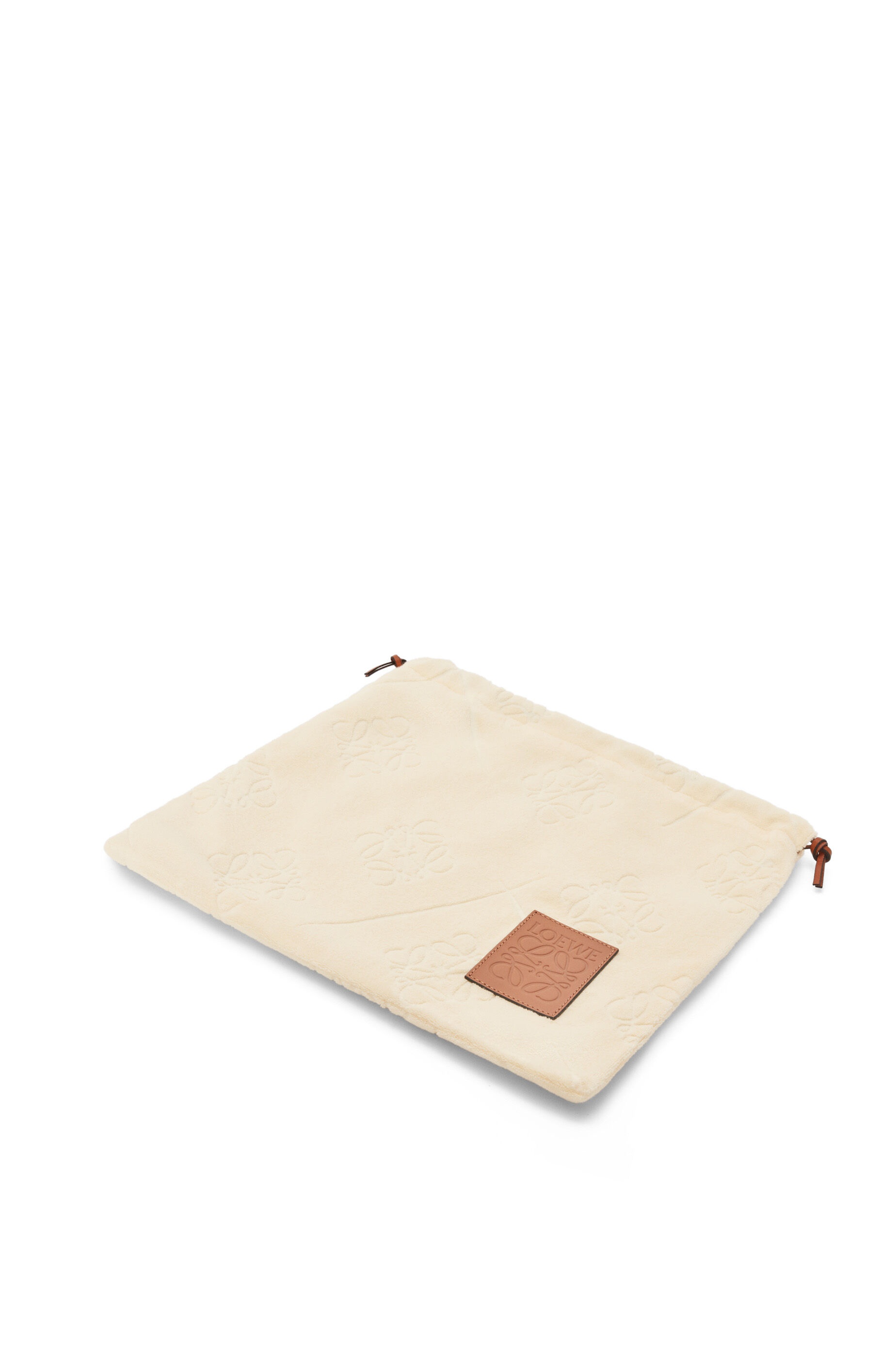 Drawstring pouch in cotton towelling - 3