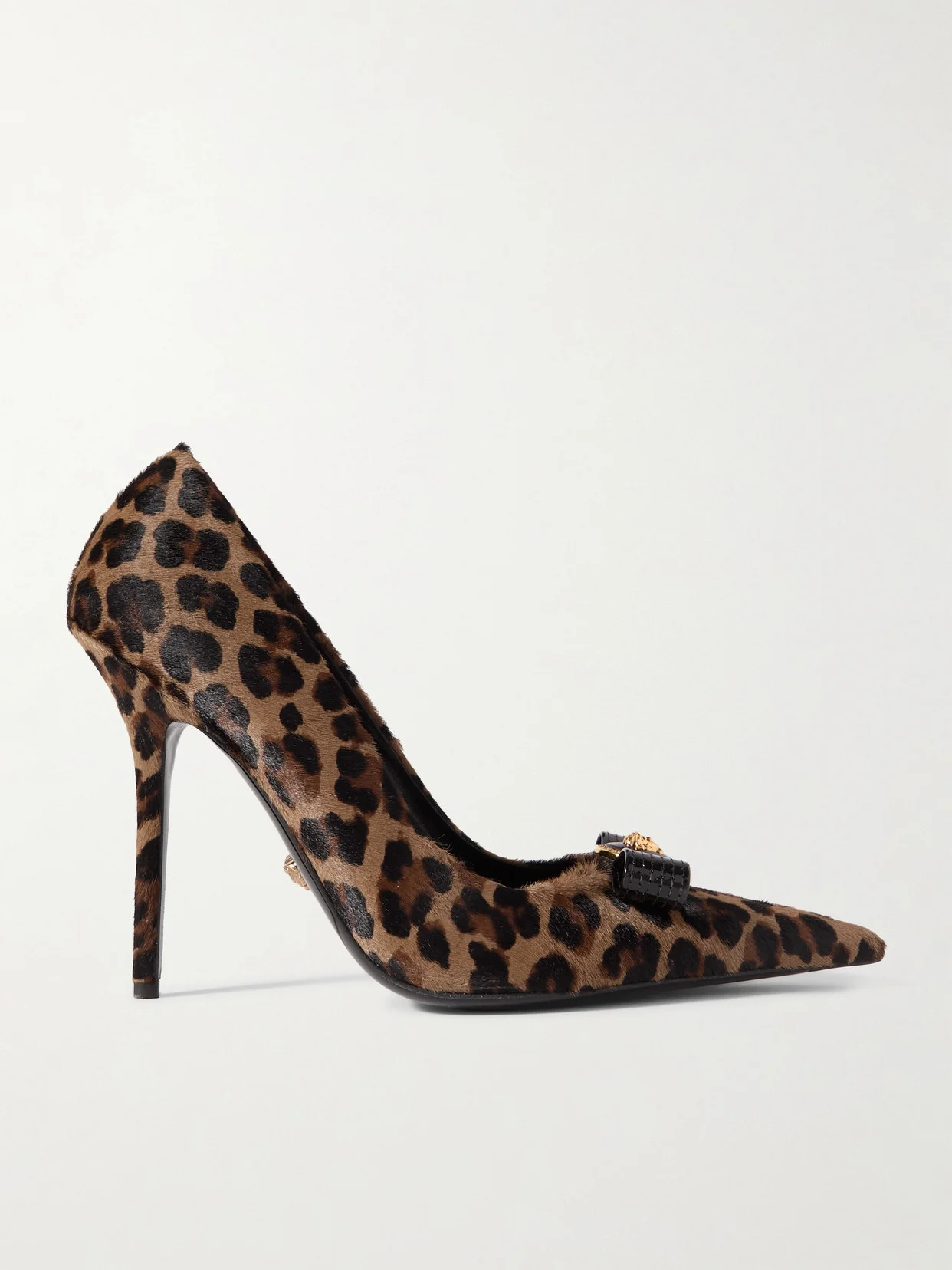 Embellished Patent Leather-trimmed Leopard-print Calf Hair Pumps - 1