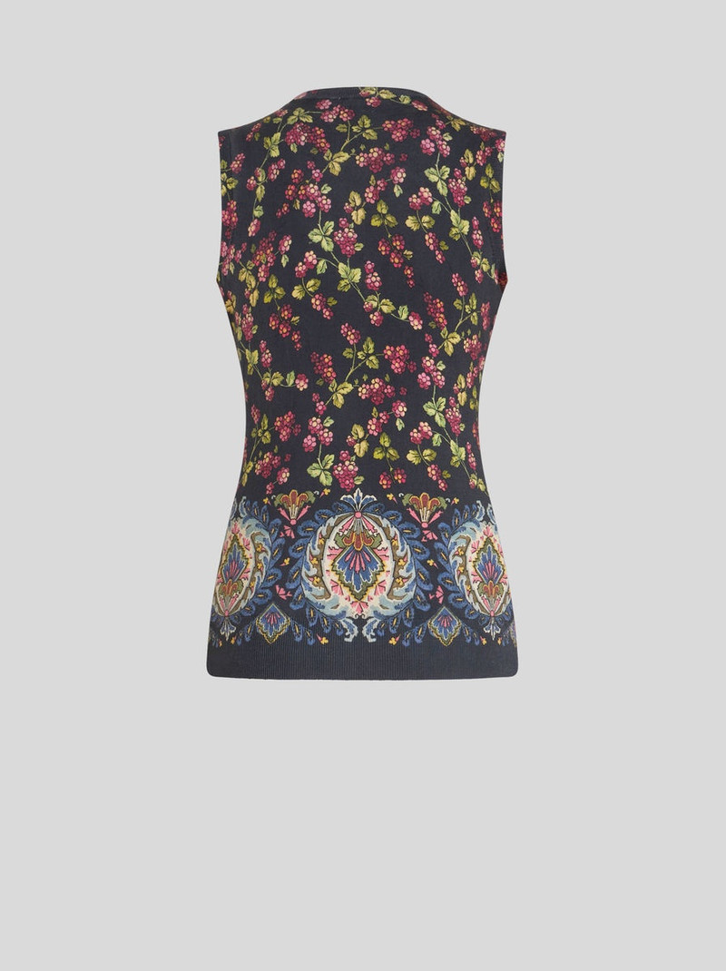 PRINTED KNITTED GILET 5