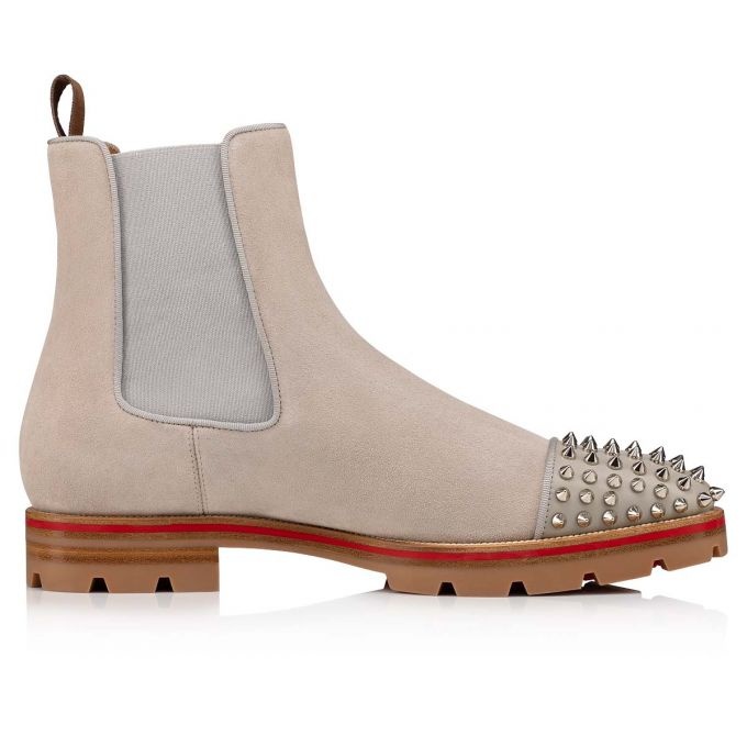 Christian Louboutin Alpinono Suede Chelsea Boots in Brown for Men