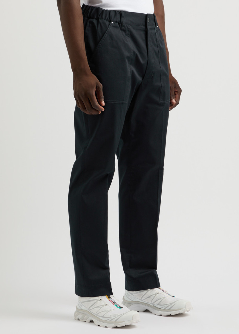Moncler Logo cotton-stretch trousers outlook