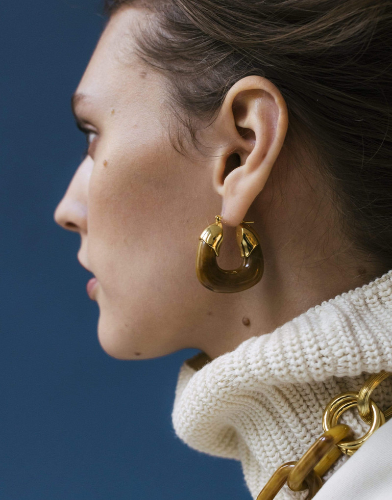 LIZZIE FORTUNATO Organic Hoops - Mocha outlook