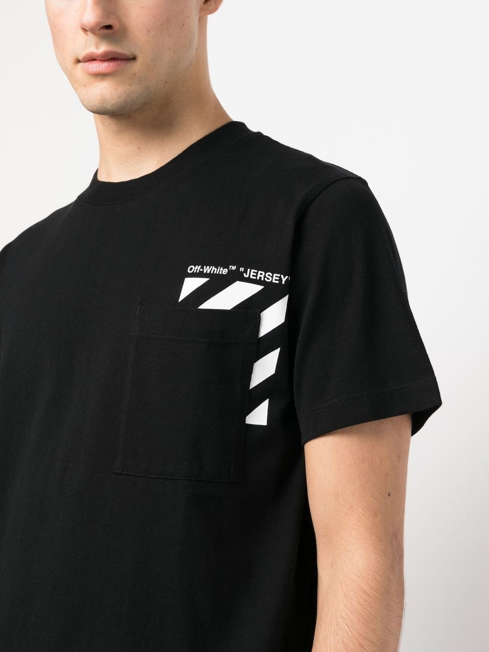 Diag-print T-shirt - 5