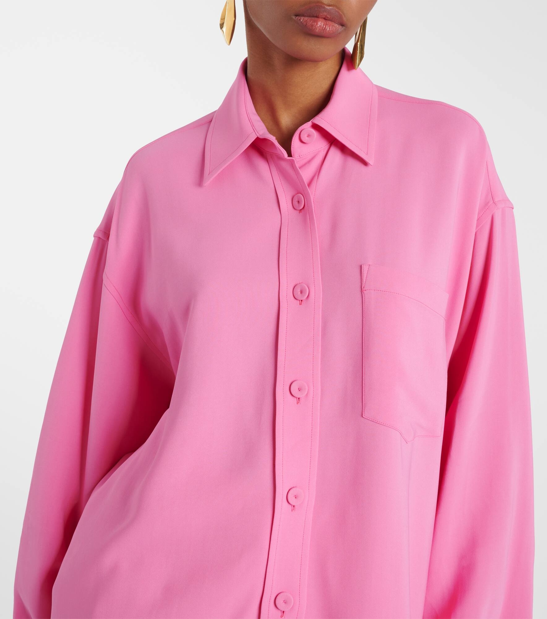Oversized crêpe shirt - 4