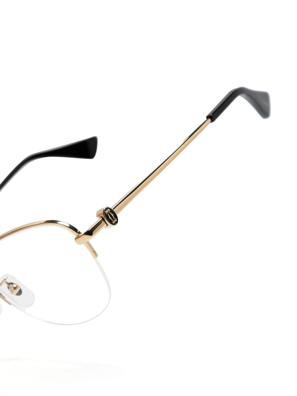 logo-plaque round-frame glasses - 3