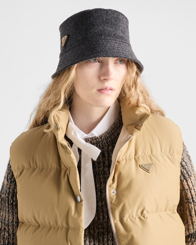 Prada Loden fabric bucket hat outlook