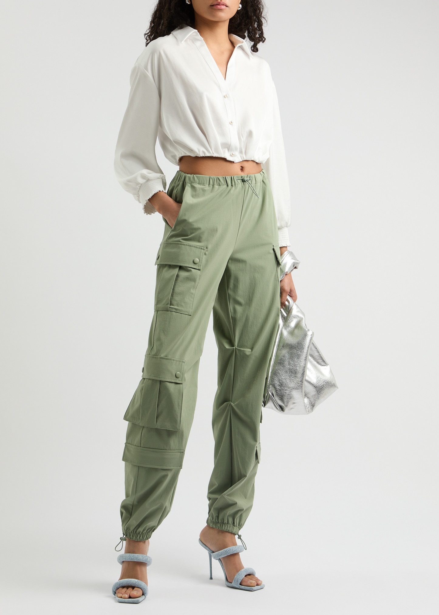 Shara shell cargo trousers - 4