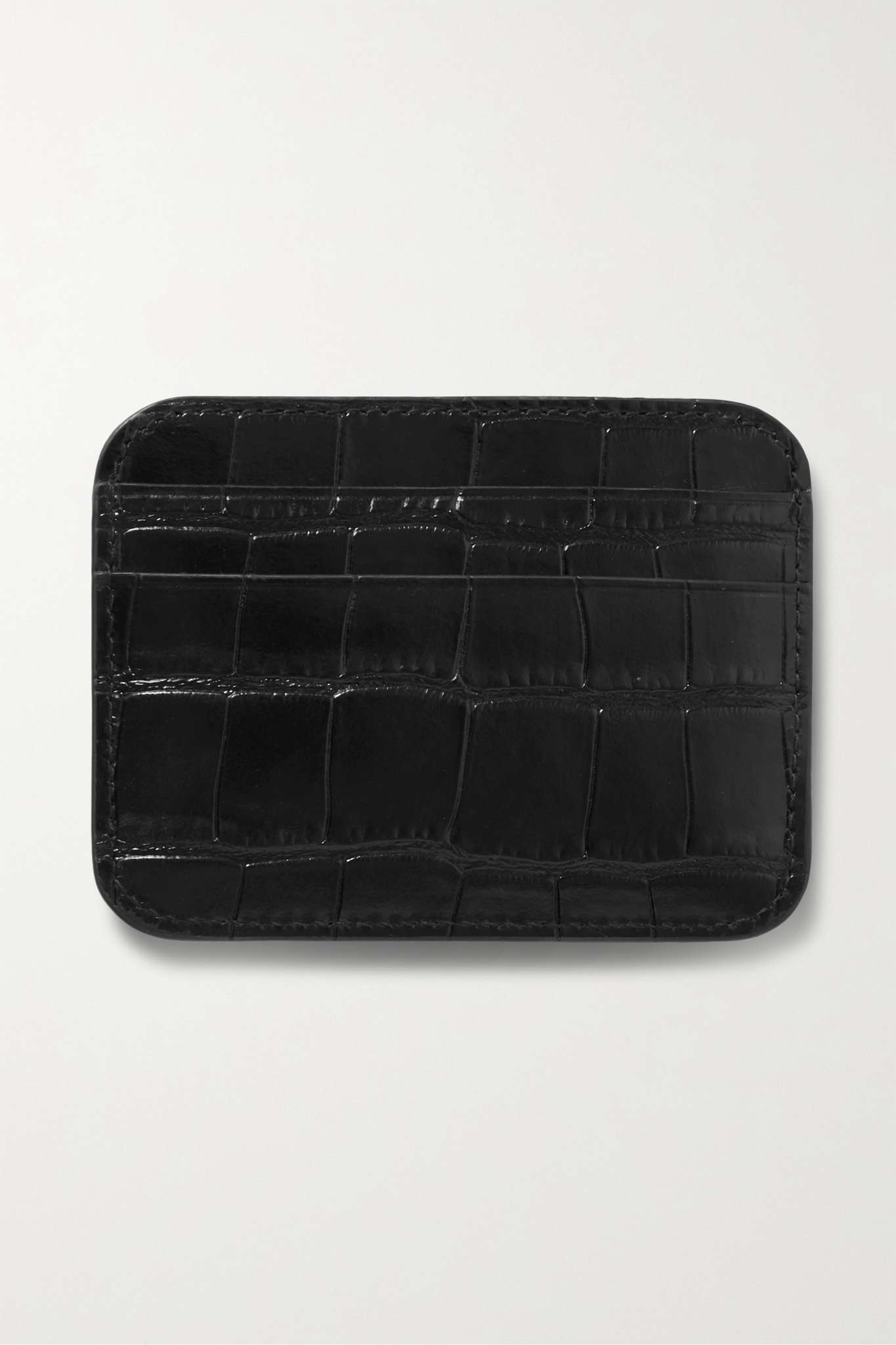 Cash printed croc-effect leather cardholder - 2