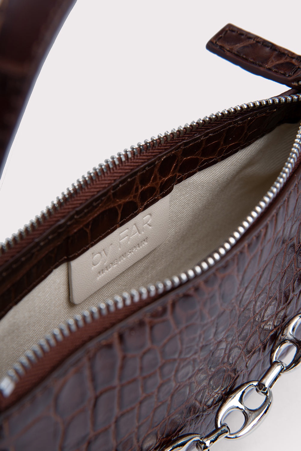 MINI RACHEL NUTELLA CROCO EMBOSSED LEATHER - 4