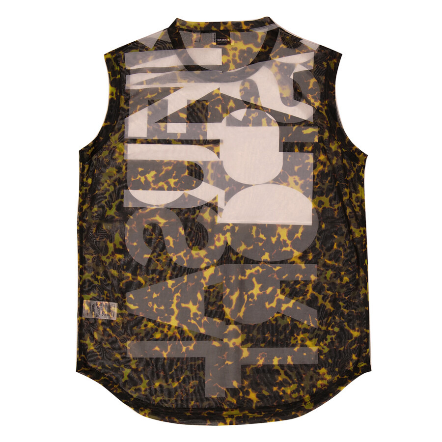 Burberry Pale Ochre Slogan Print Sleeveless Top - 2