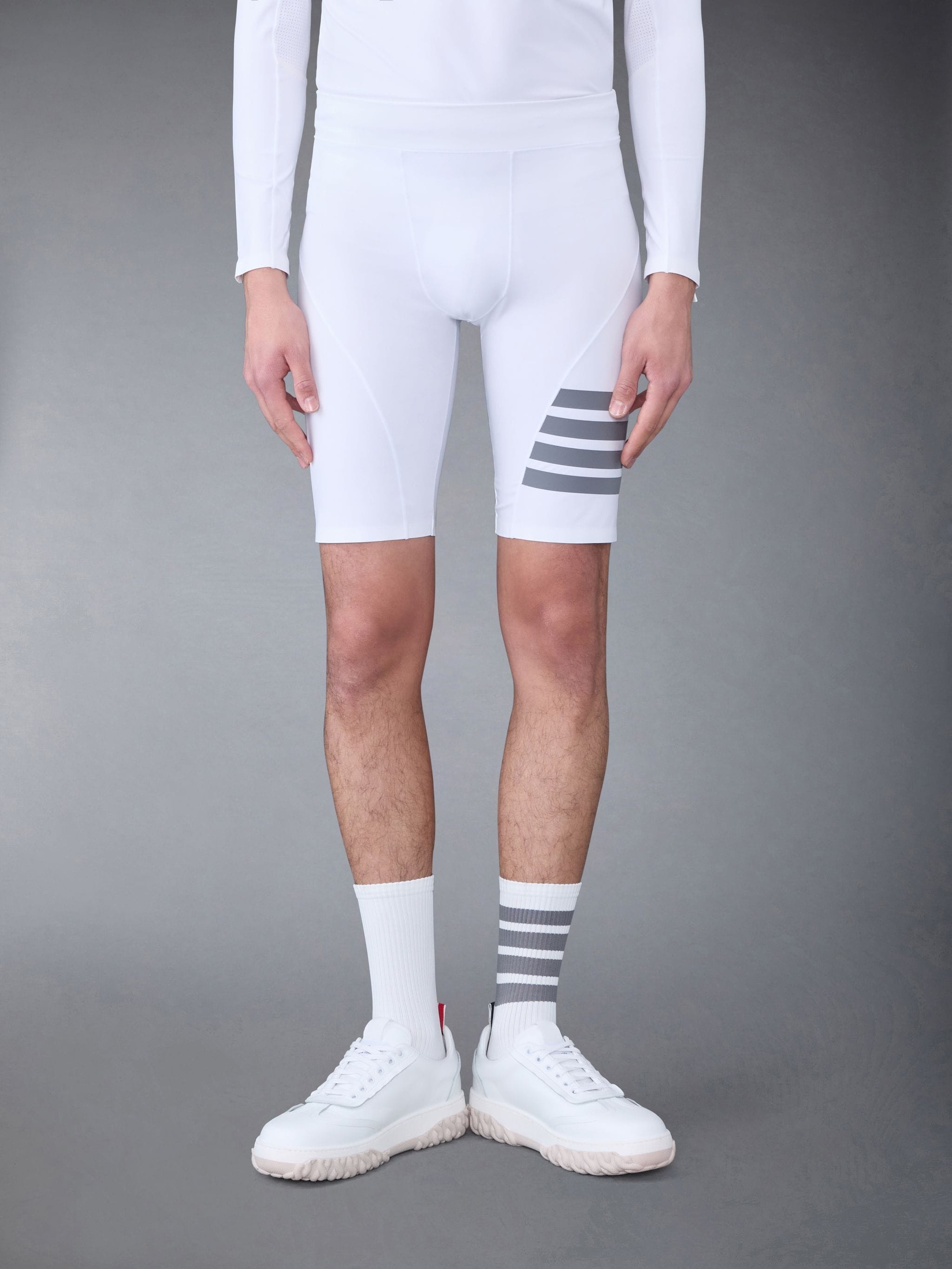 Midweight Tech Interlock 4-Bar Compression Shorts - 1