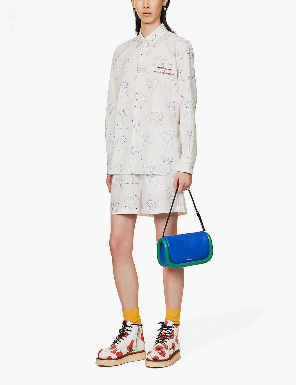 Yoshitomo Nara x Stella McCartney graphic-print cotton-poplin shirt - 2