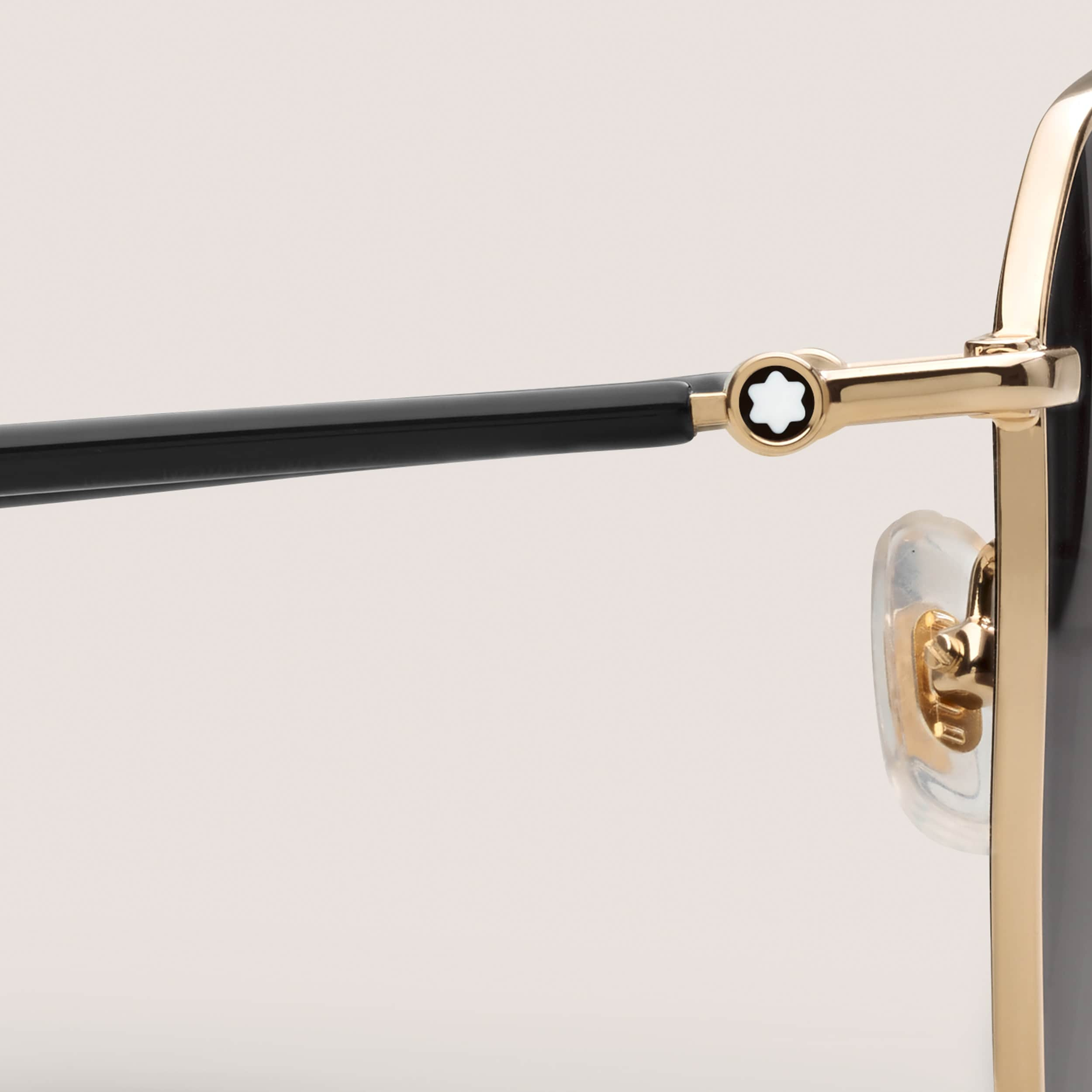 Squared Sunglasses with Gold Coloured Metal Frame - 3