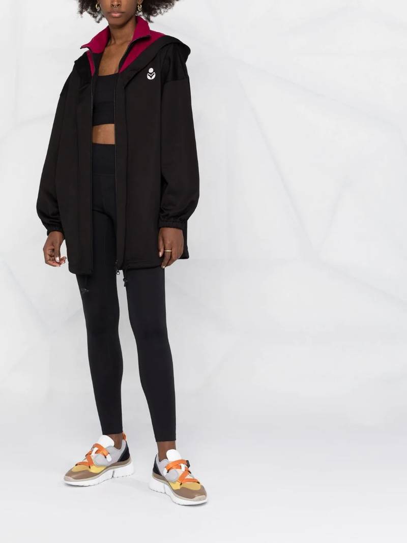 Isabel Marant Étoile logo-print hooded jacket outlook