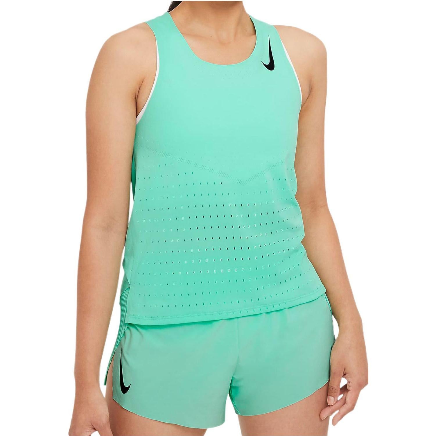 (WMNS) Nike Aeroswift Solid Color Sports Breathable Running Green Vest CZ9386-342 - 5