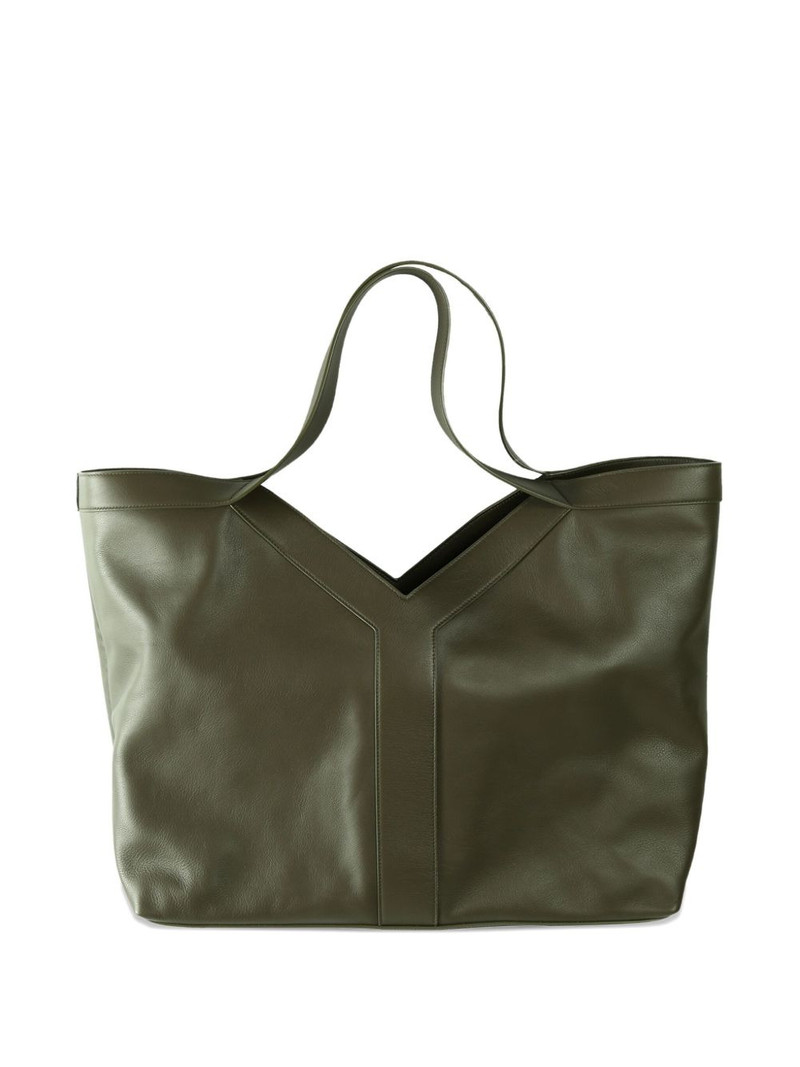 double-handle leather tote bag 1