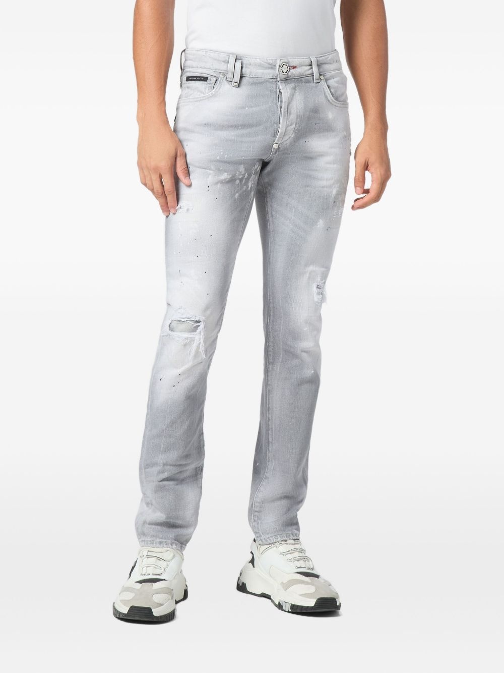 Paisley Bandana super-straight jeans - 3