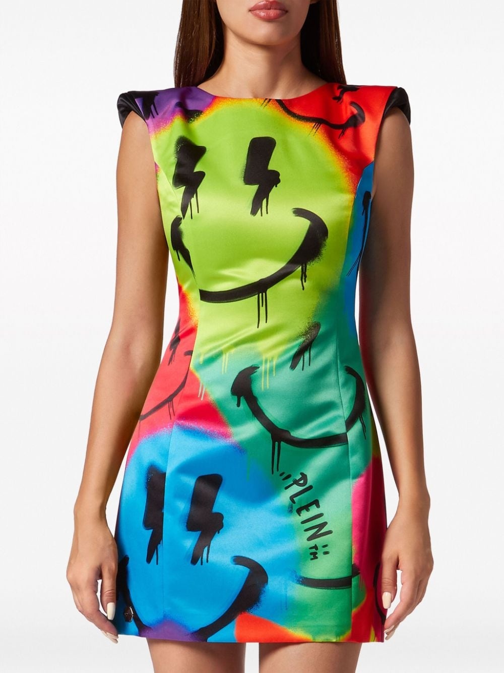 all-over graphic-print mini dress - 3