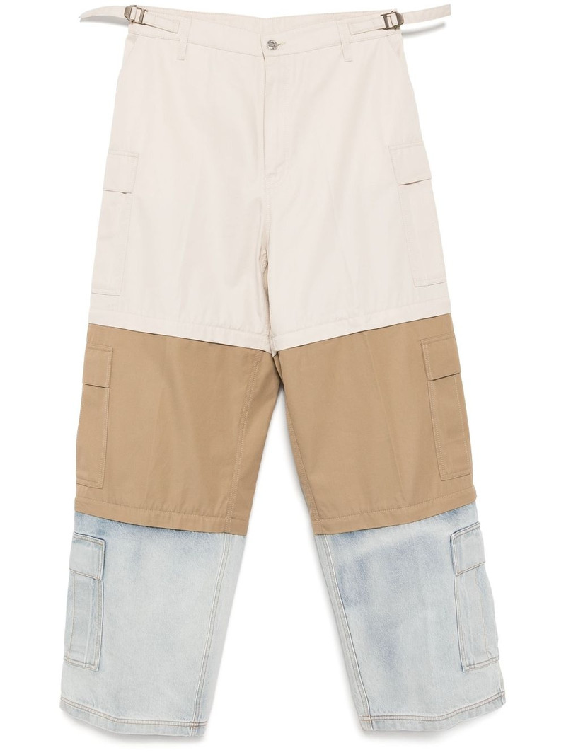 panelled cargo trousers 1