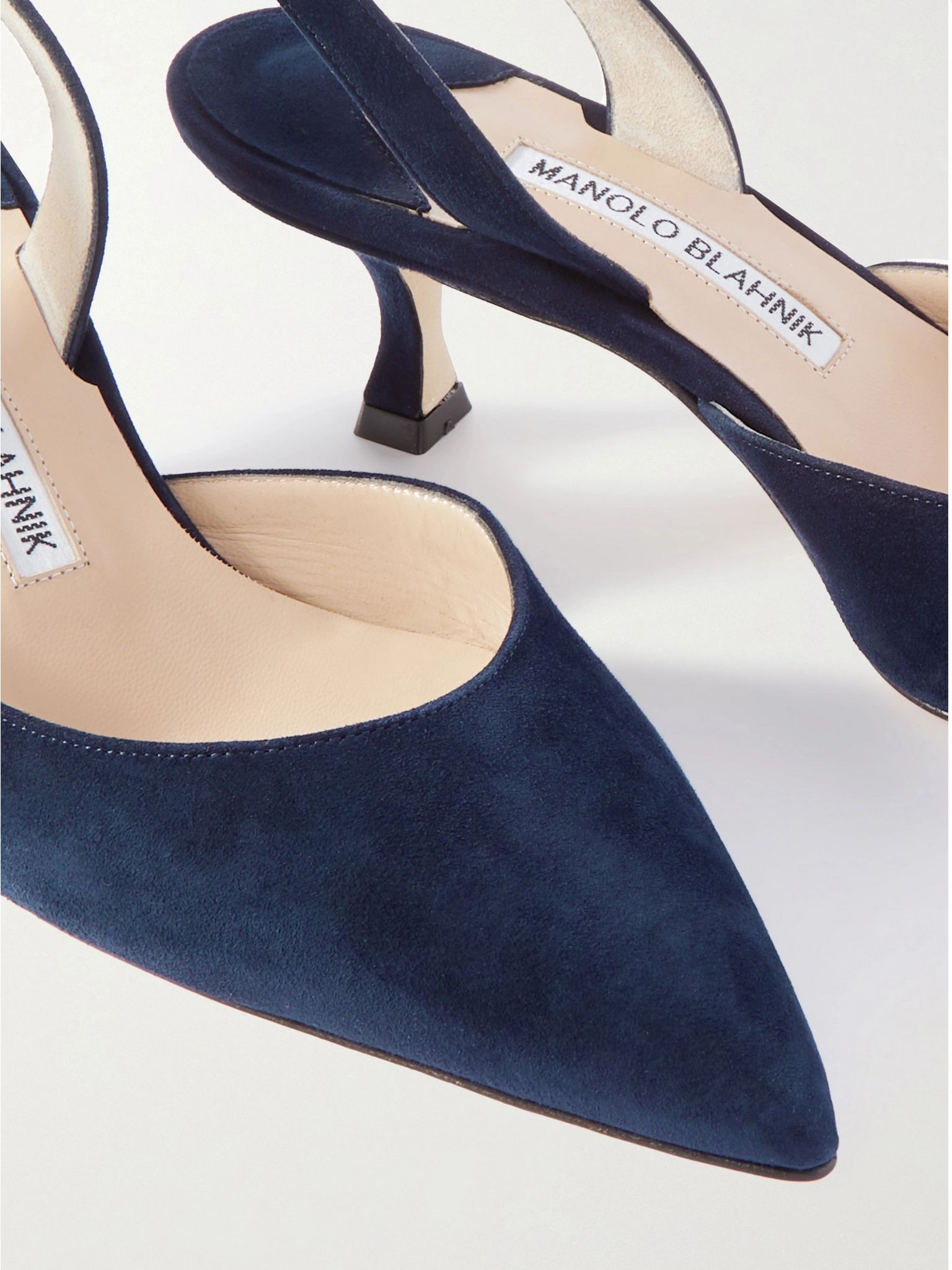 Carolyne 50 suede slingback pumps Navy - 4