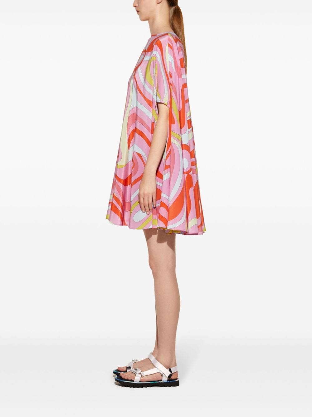 Marmo-print silk dress - 3