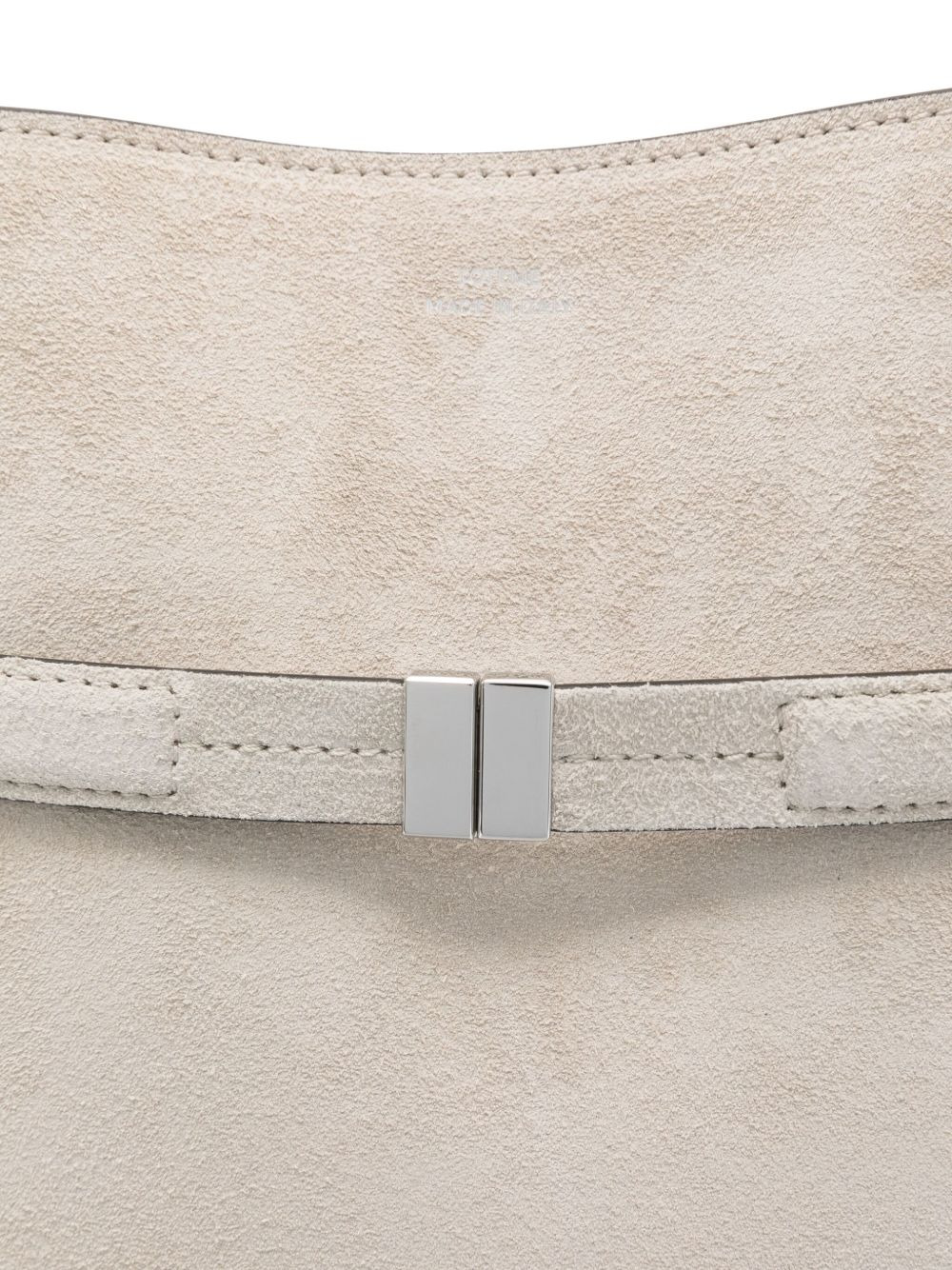 belted suede bucket bag - 3