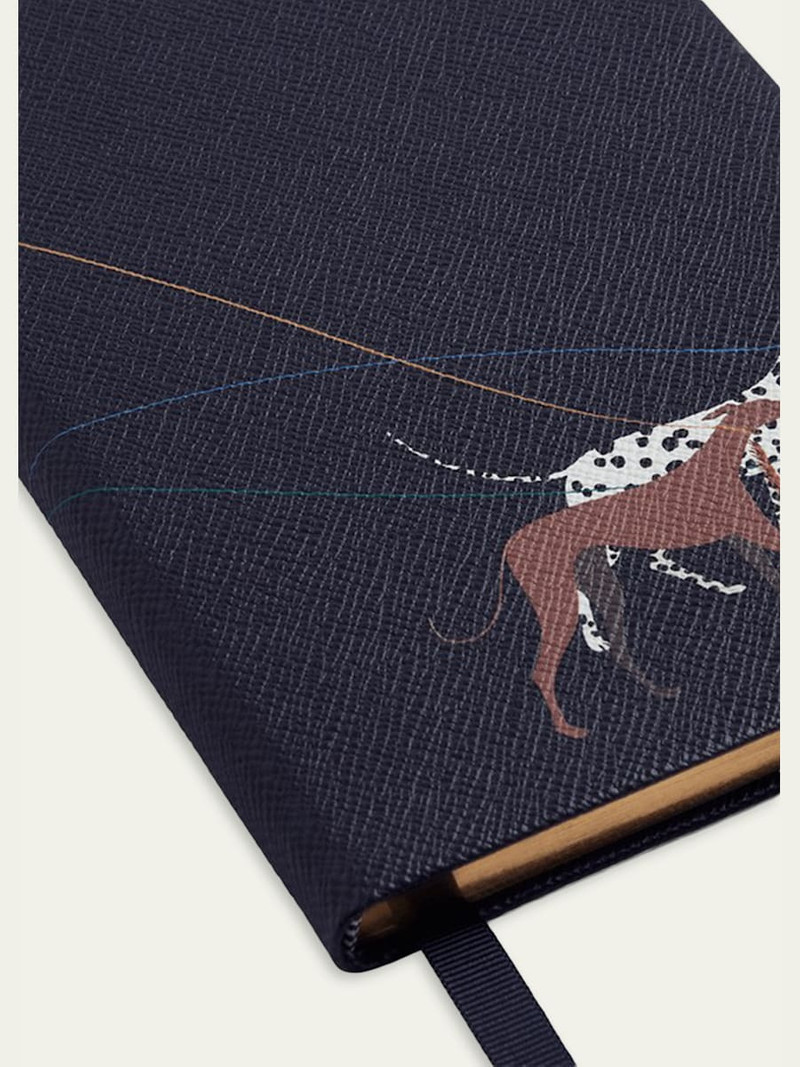 Smythson Dogs Soho Panama Leather Notebook outlook