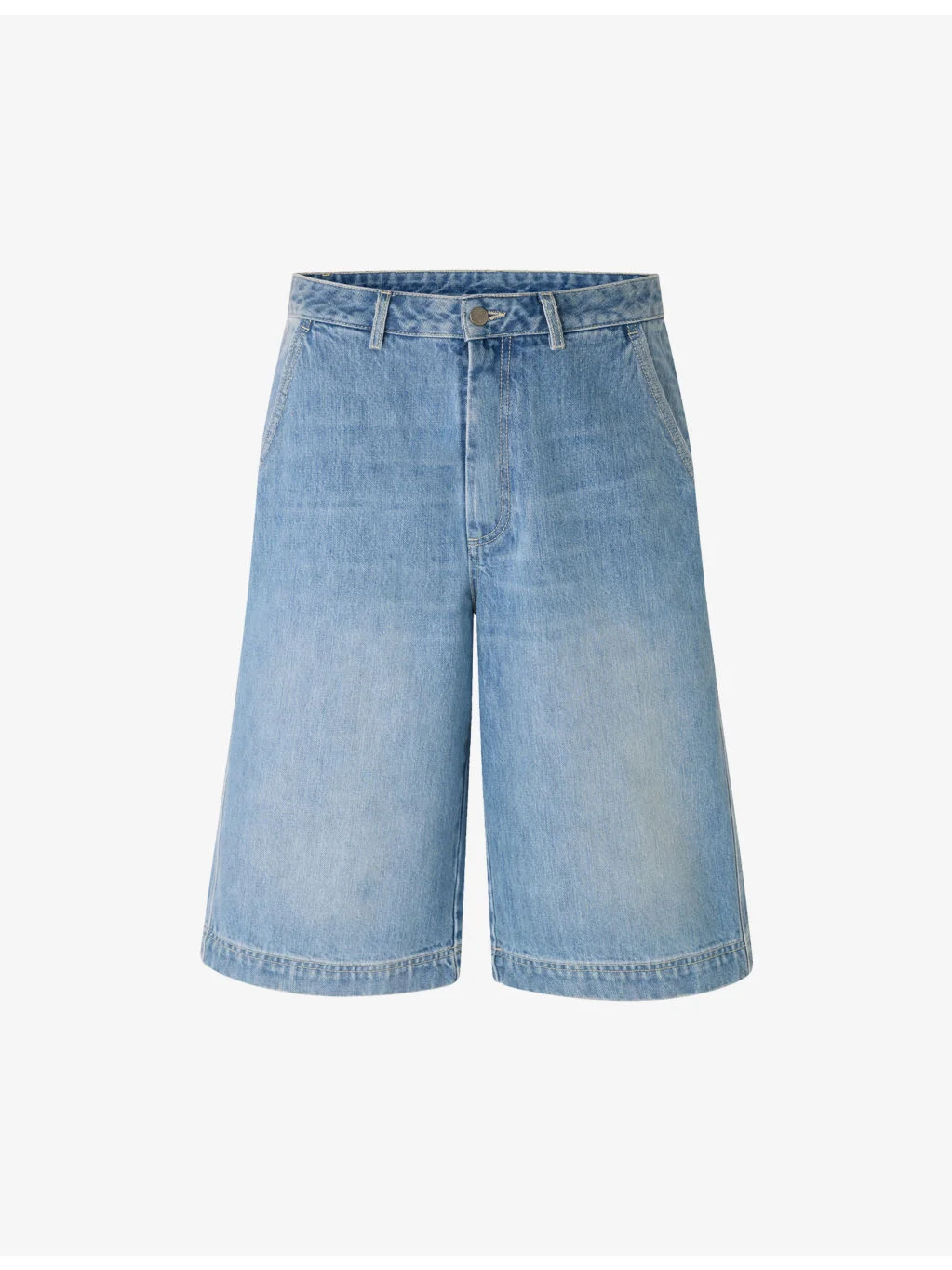 Francis Wide-Leg Denim Shorts - 1