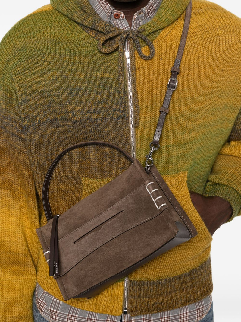 JW Anderson small loafer suede top handle bag outlook