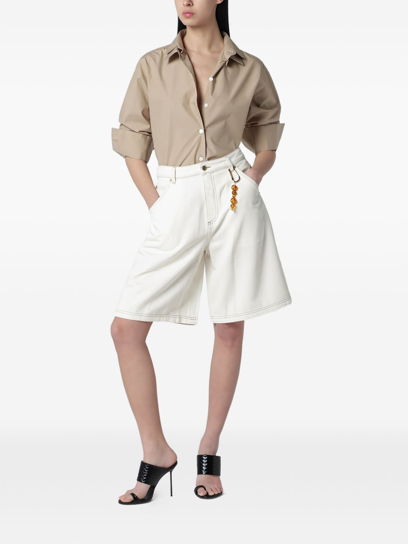 DARKPARK contrast-stitch denim shorts outlook