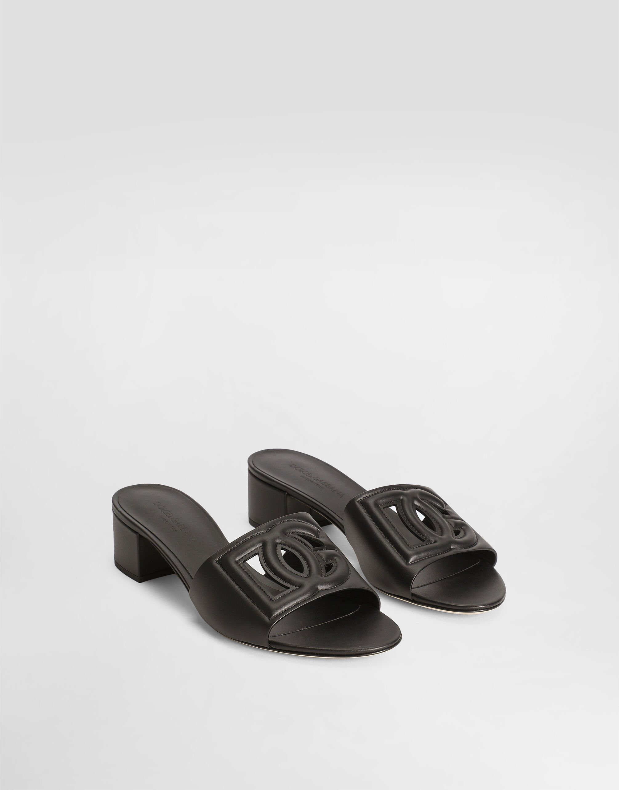 Calfskin sliders with DG logo - 3