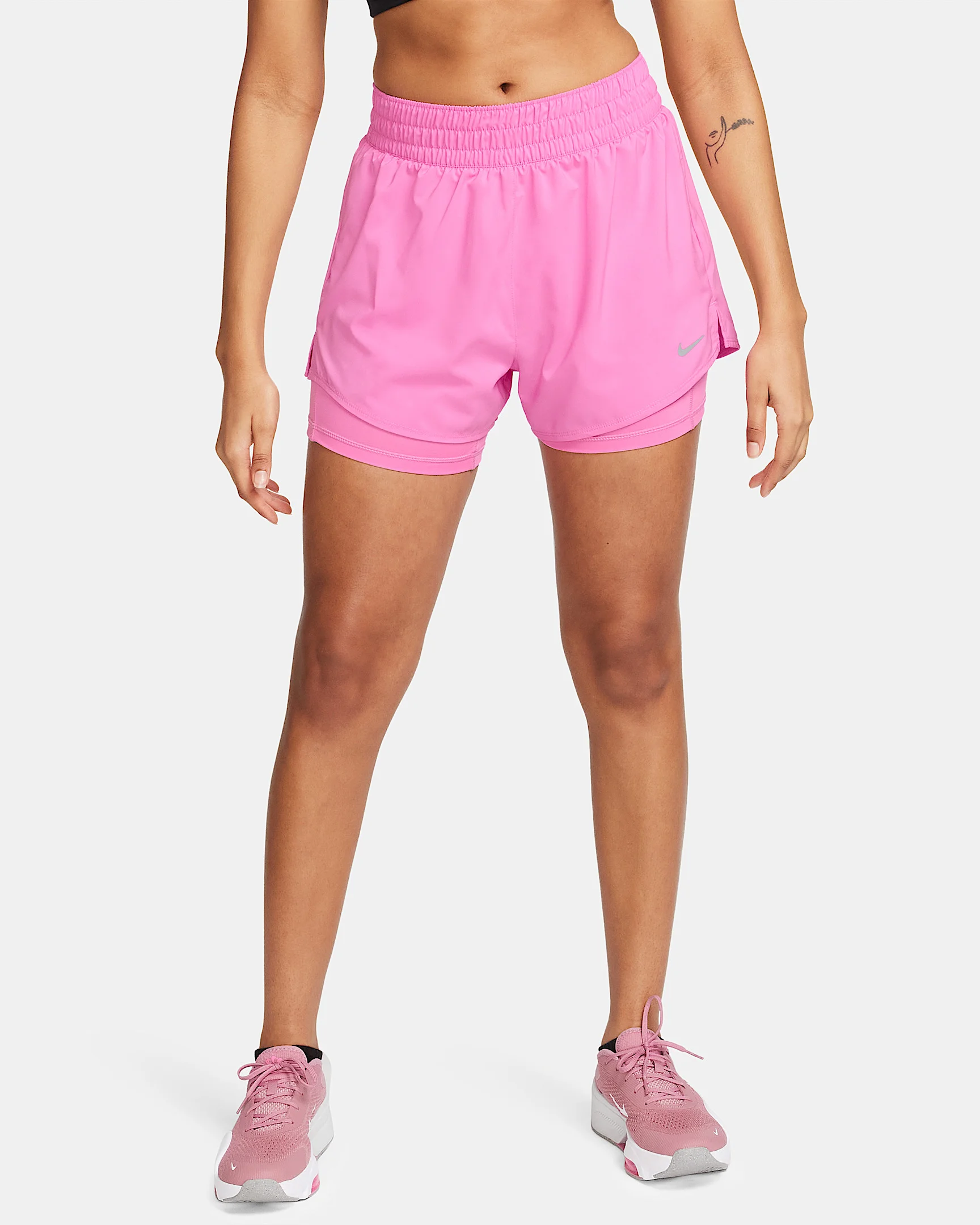 Nike One Women's Dri-FIT High-Waisted 3" 2-in-1 Shorts - 1