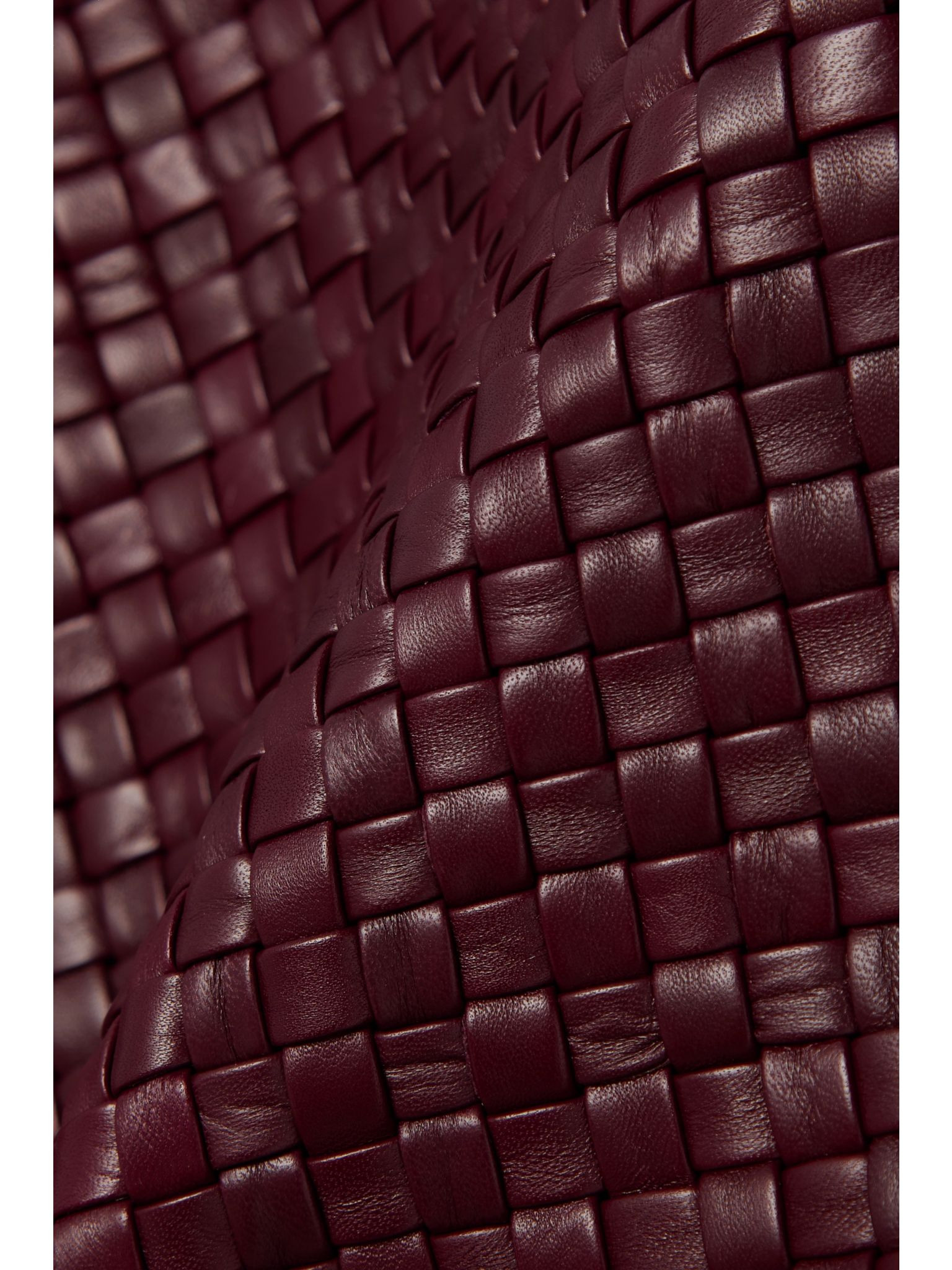 Intrecciato leather skirt Red - 5