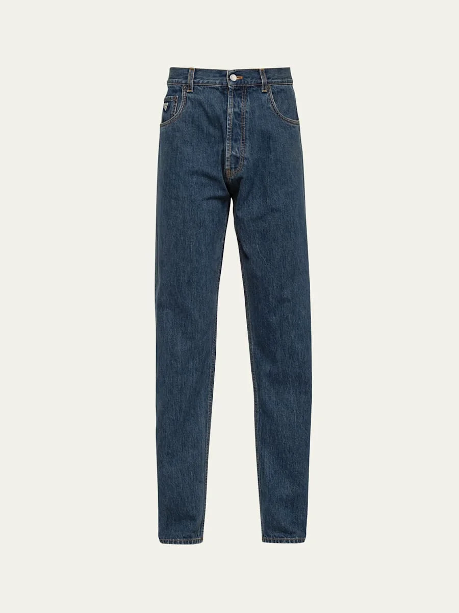 Men's Relaxed Used-Look Jeans - 1