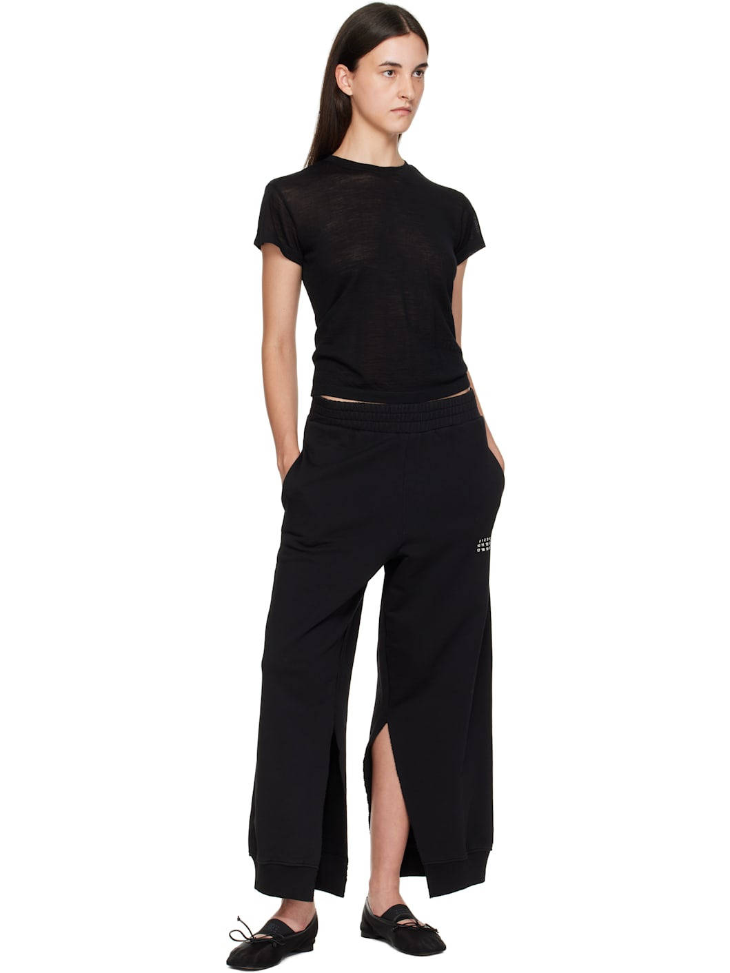 Black Sheer Wool T-shirt - 4