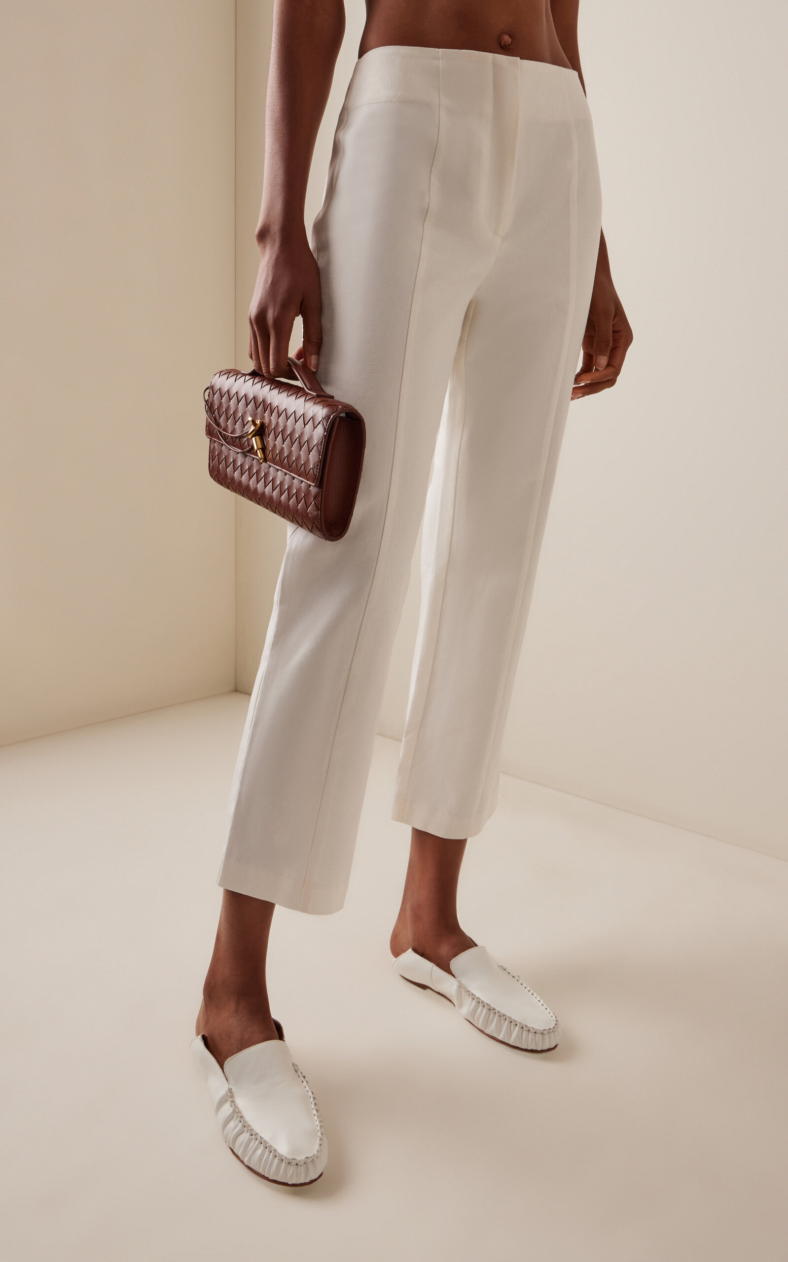 Exclusive Heidi Cotton-Linen Trousers ivory - 3