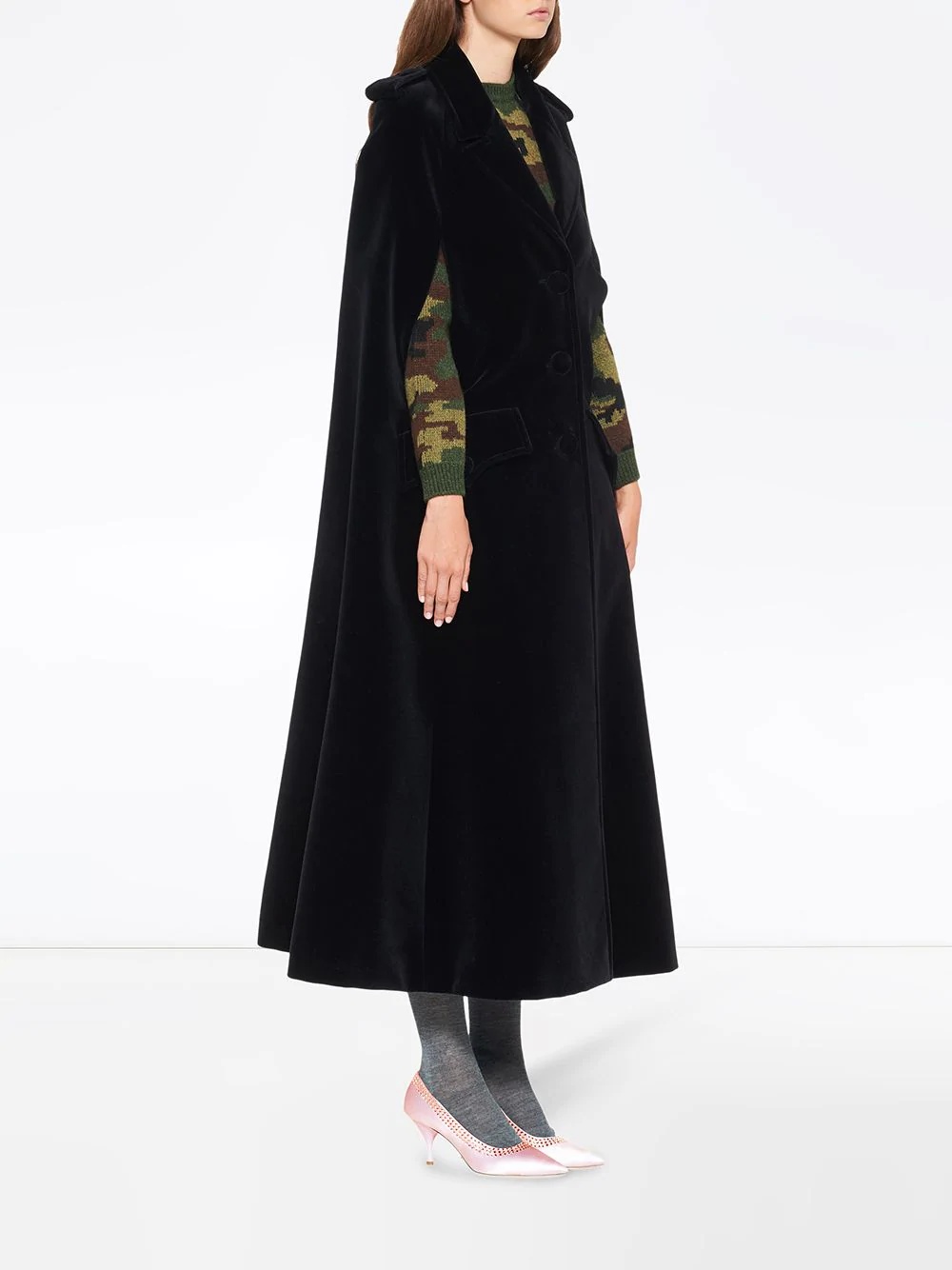 velvet military cape - 3