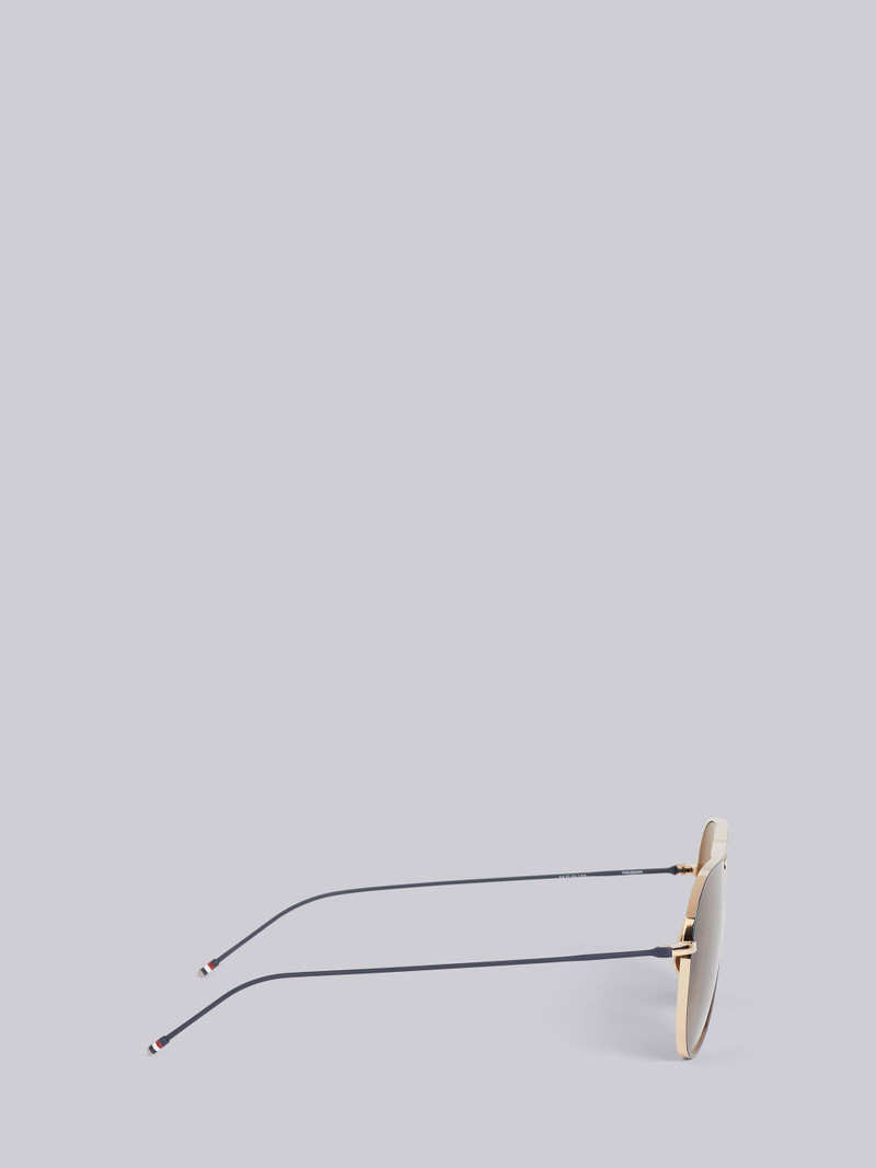TB115 - White Gold Aviator Sunglasses 3
