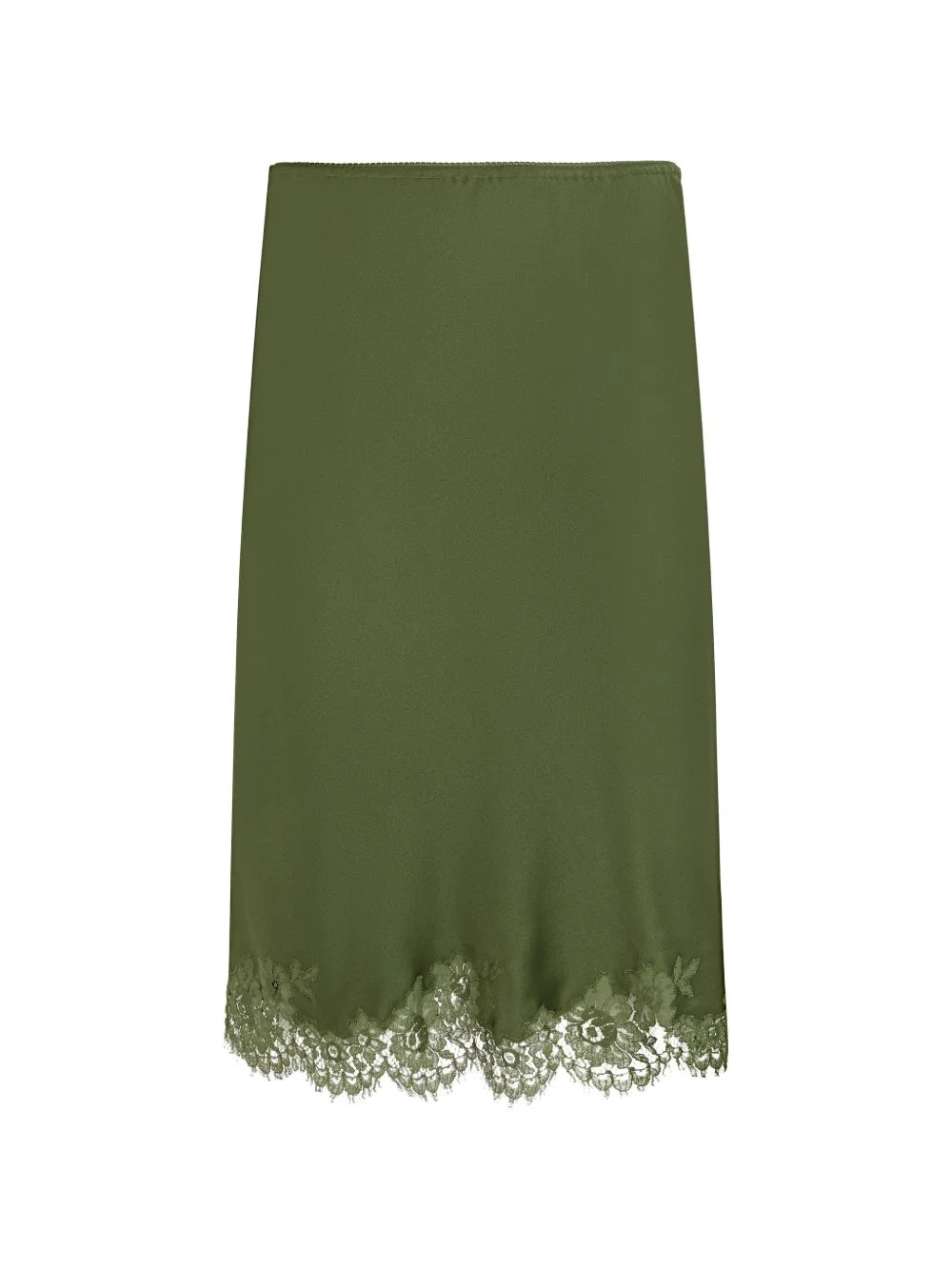 lace-trimmed midi skirt - 1