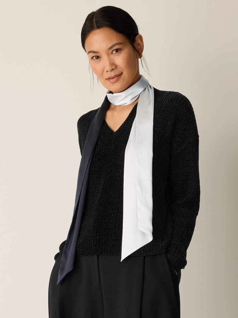EILEEN FISHER Ombré Silk Charmeuse Double Tie Scarf outlook