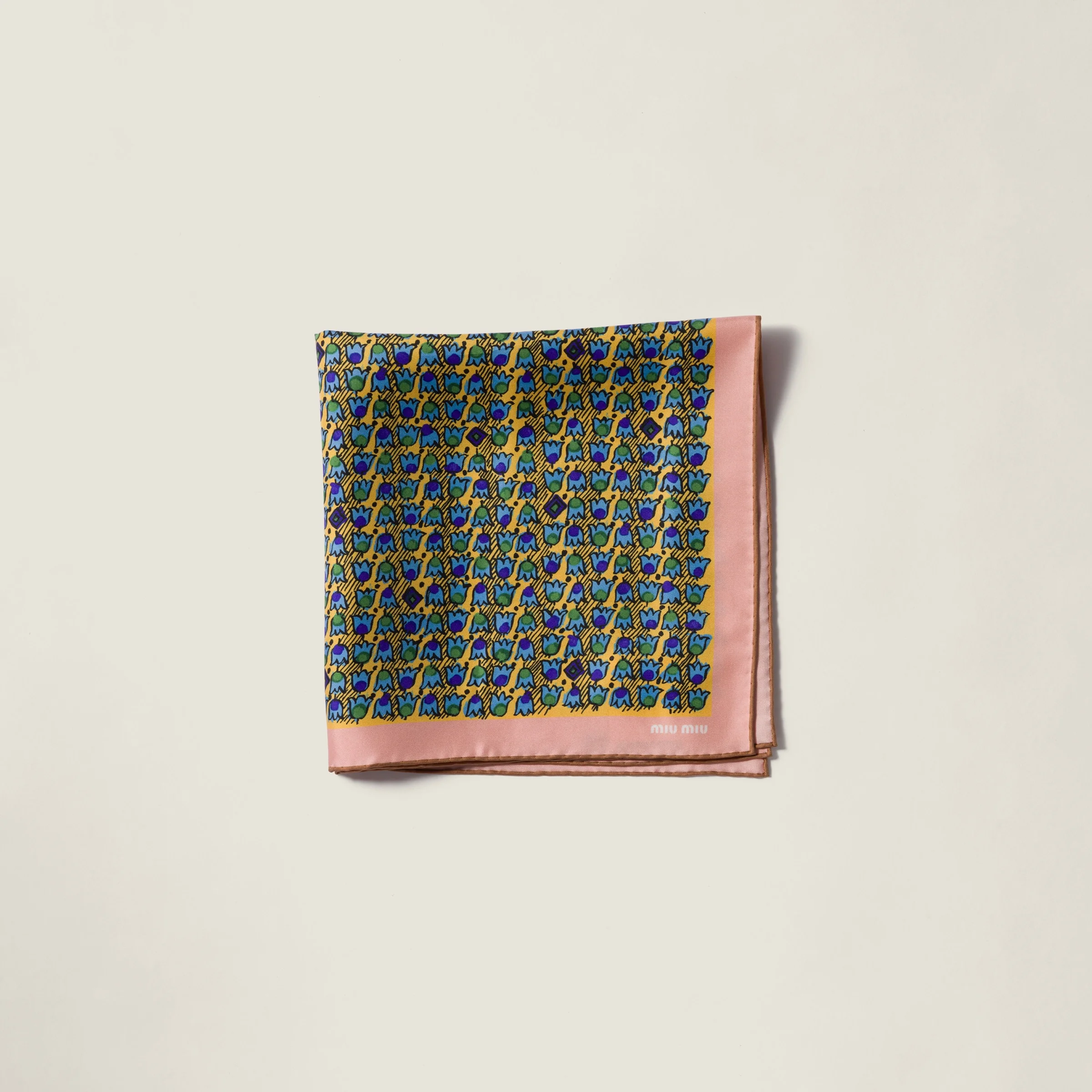 Printed twill scarf - 1