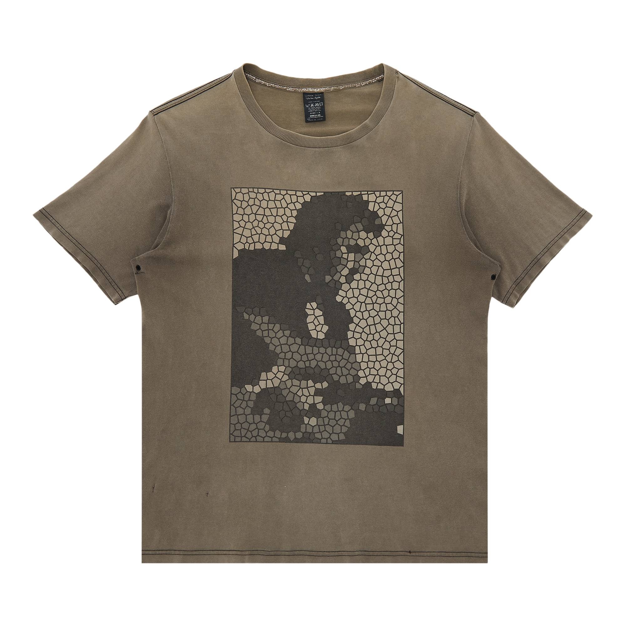 Vintage Number (N)ine Johnny Cash Mosaic Tile Print Tee 'Faded Olive' - 1