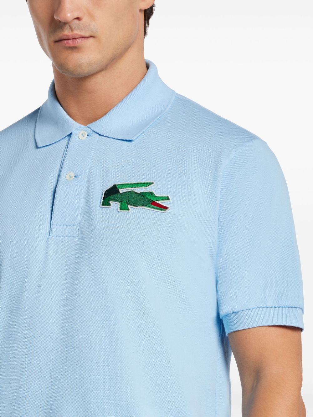 logo-patch polo shirt - 5