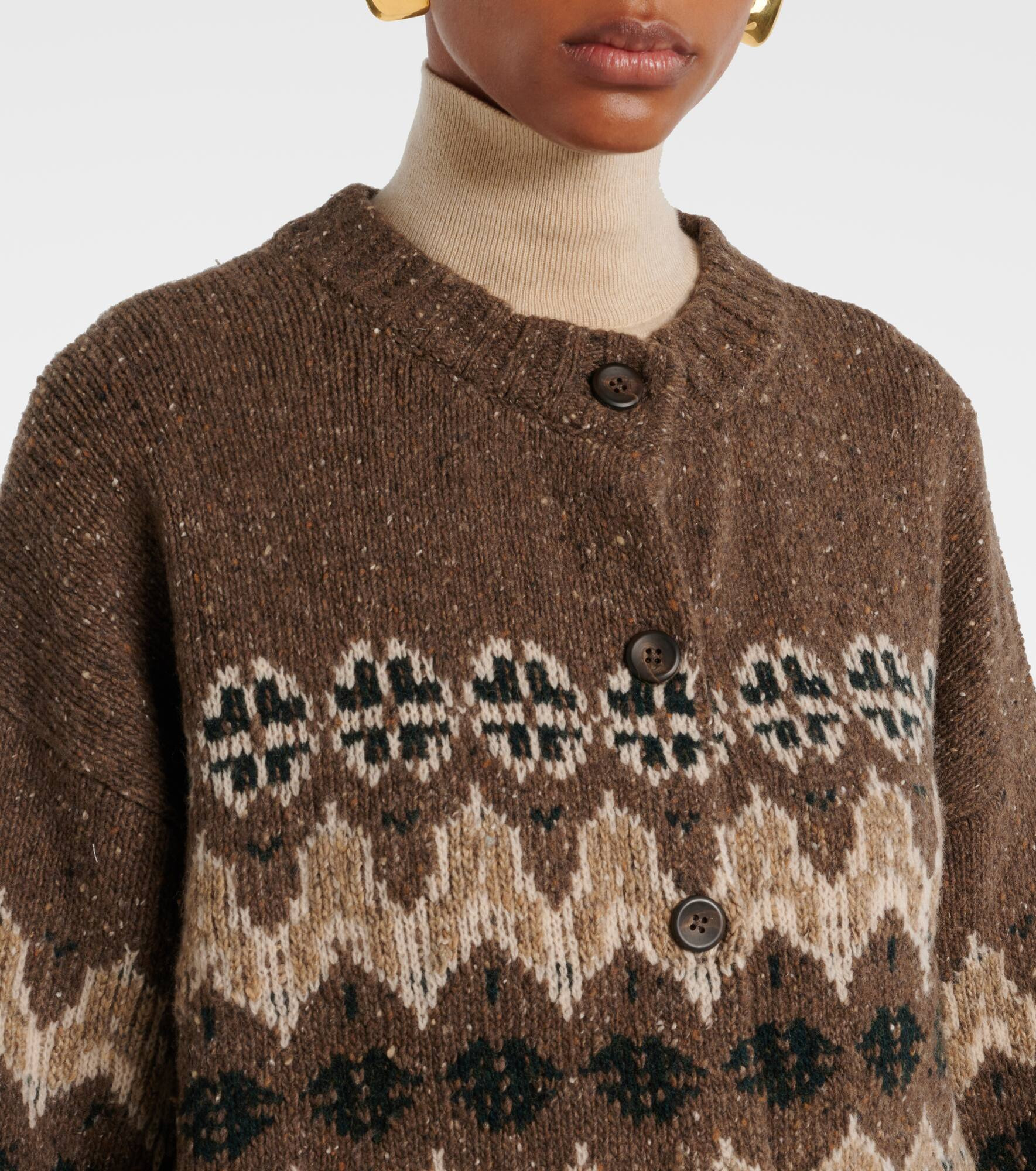 Cammie Fair Isle wool-blend cardigan - 4