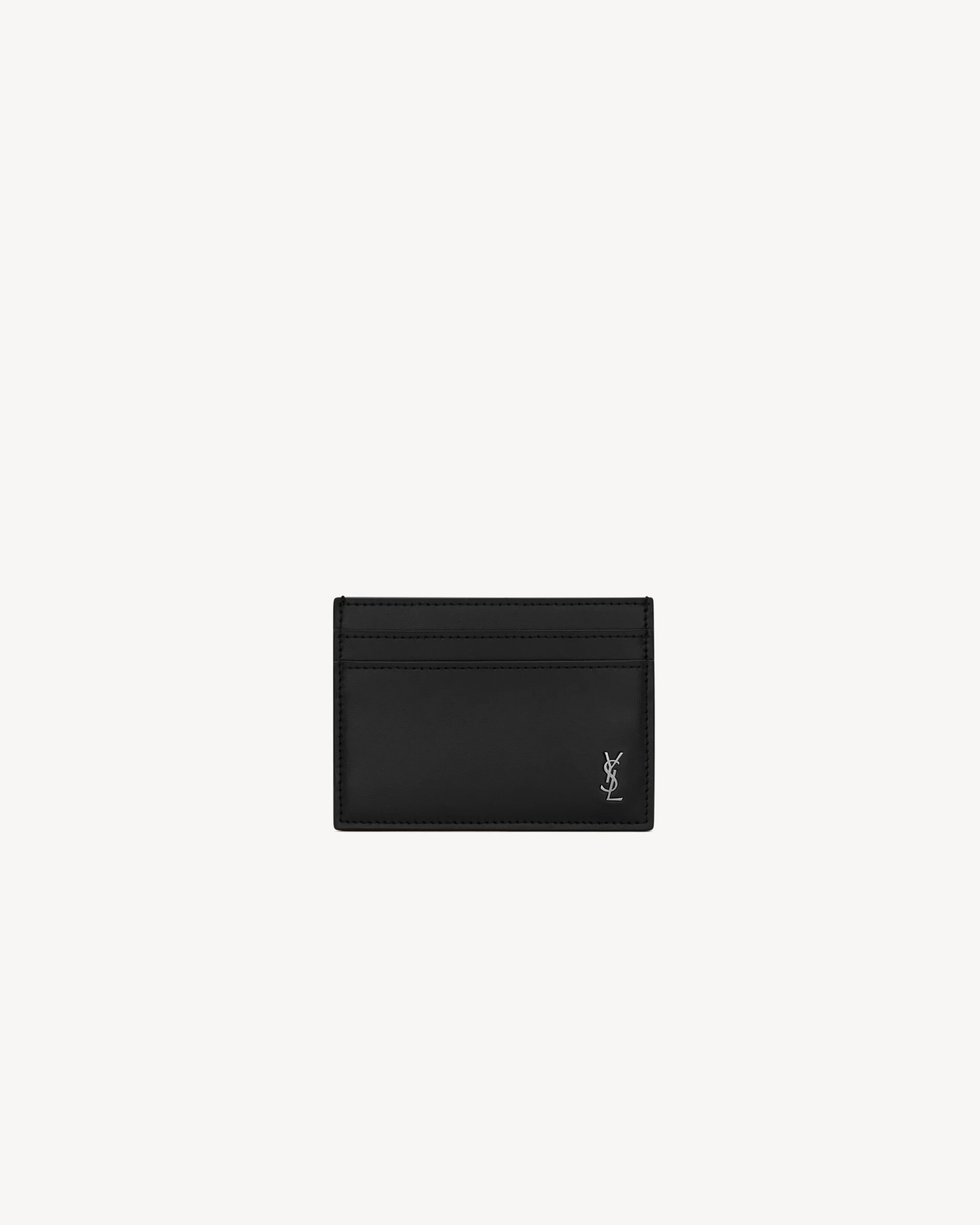 TINY CASSANDRE CARD CASE IN MATTE LEATHER - 1