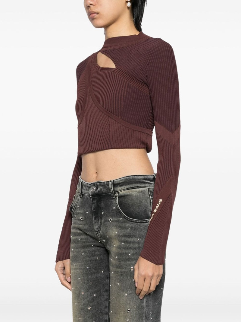 slash-neck knitted top 3