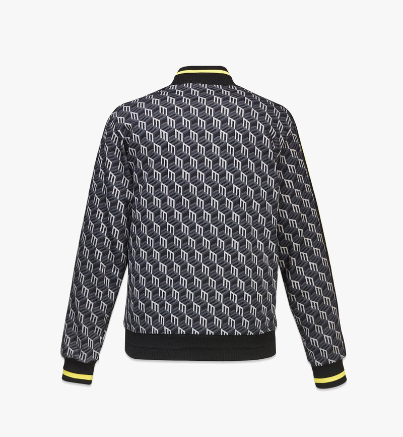 Men’s Cubic Monogram Print Track Jacket in Organic Cotton 3