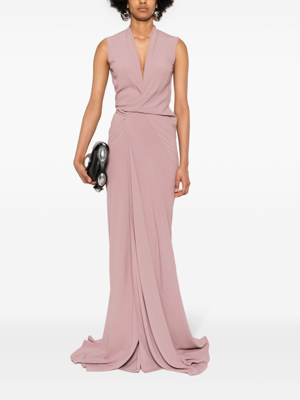 crepe wrap maxi dress - 2