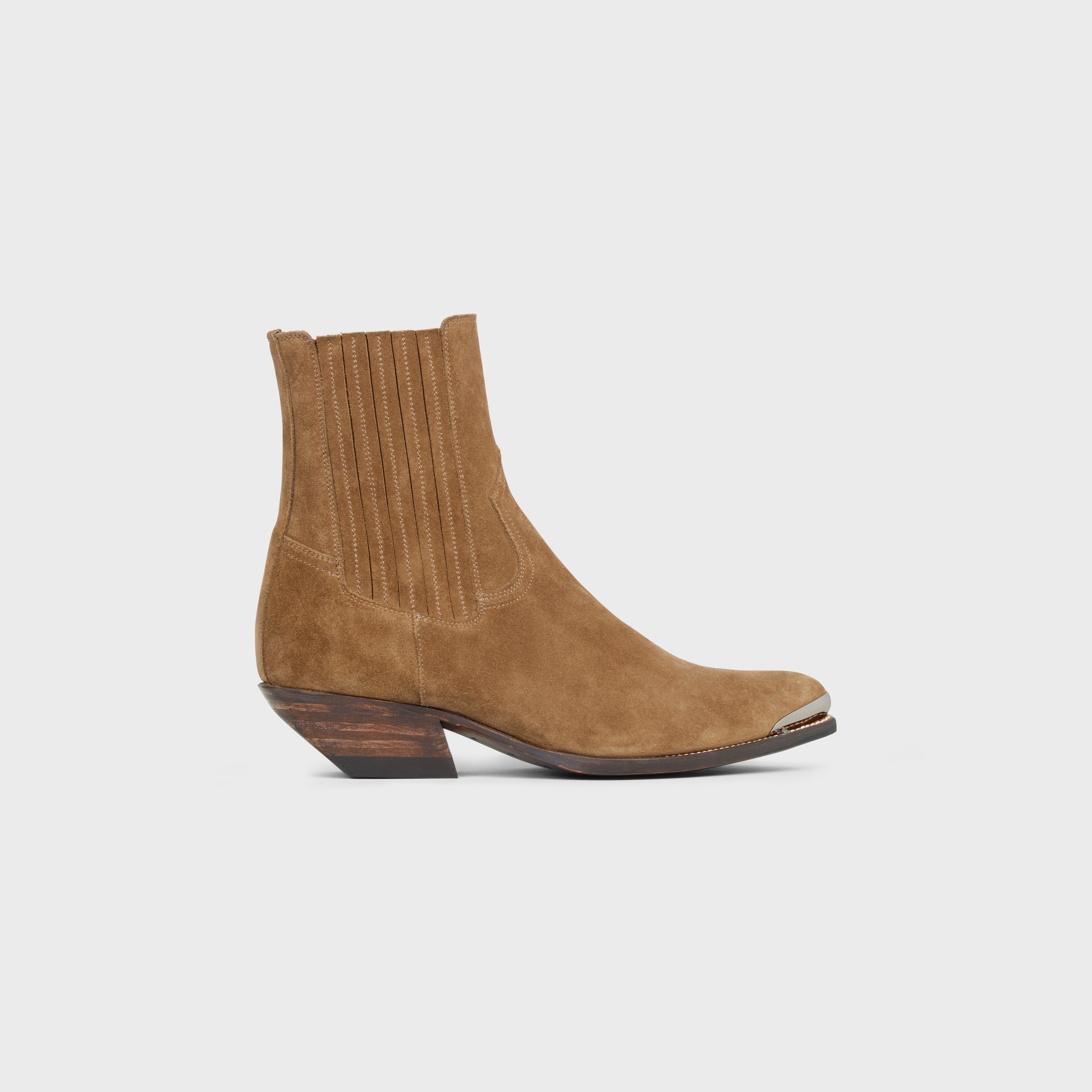 CRUISER BOOTS CHELSEA BOOT WITH METAL TOE in Suede Calfskin - 1