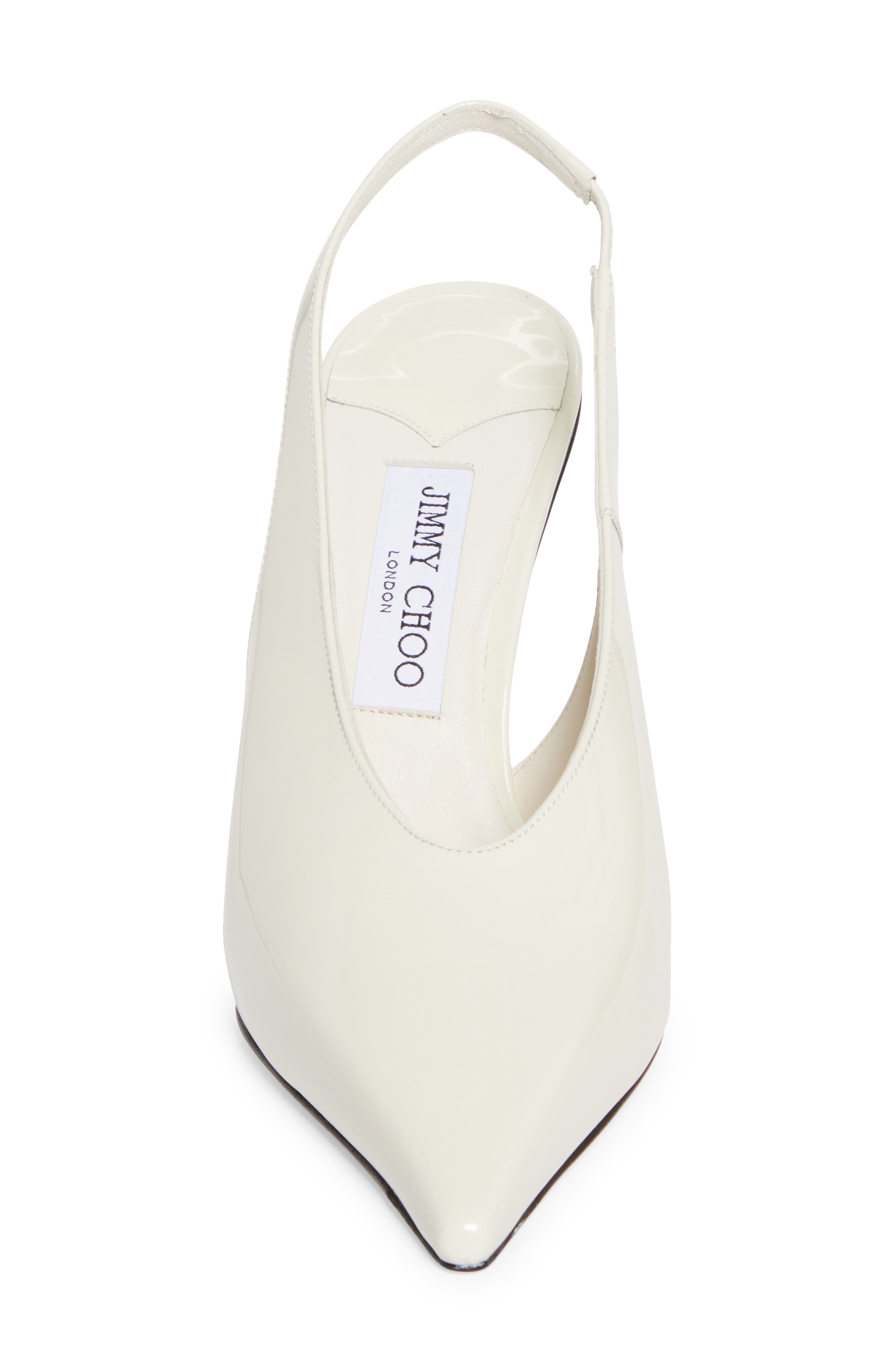 Jimmy Choo Isa Pointed Toe Slingback Pump in Latte Patent at Nordstrom - 4